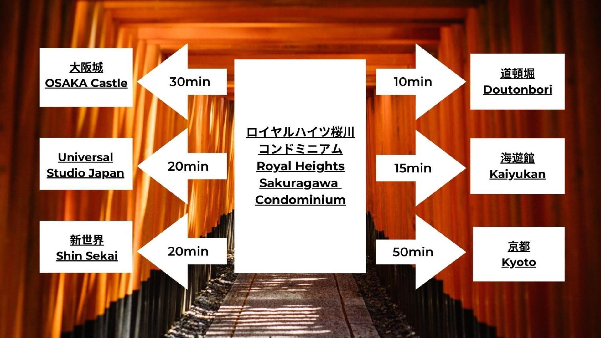Royal Heights Sakuragawa Condominium 大阪市 エクステリア 写真